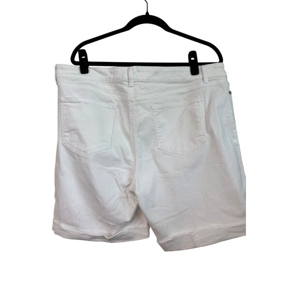 Talbots Women's Girlfriend Denim White Stretch Short 7 1/2 Inseam Size 16 Petite - Picture 6 of 11